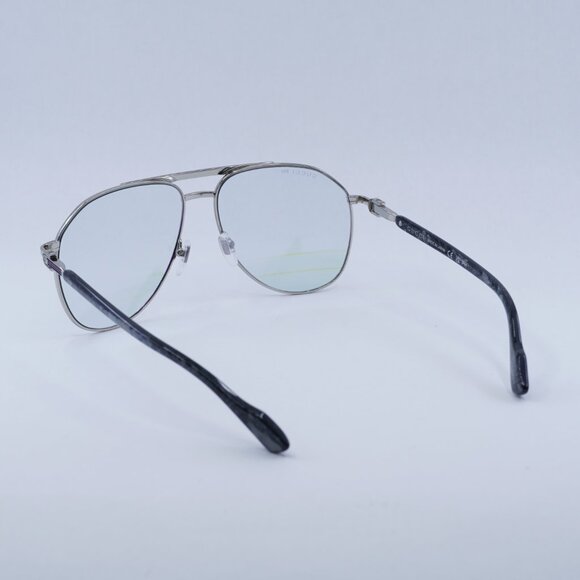 Gucci GG1220S 006 Sunglasses Silver Aviator Frame, Transparent To Blue Lenses main image 7